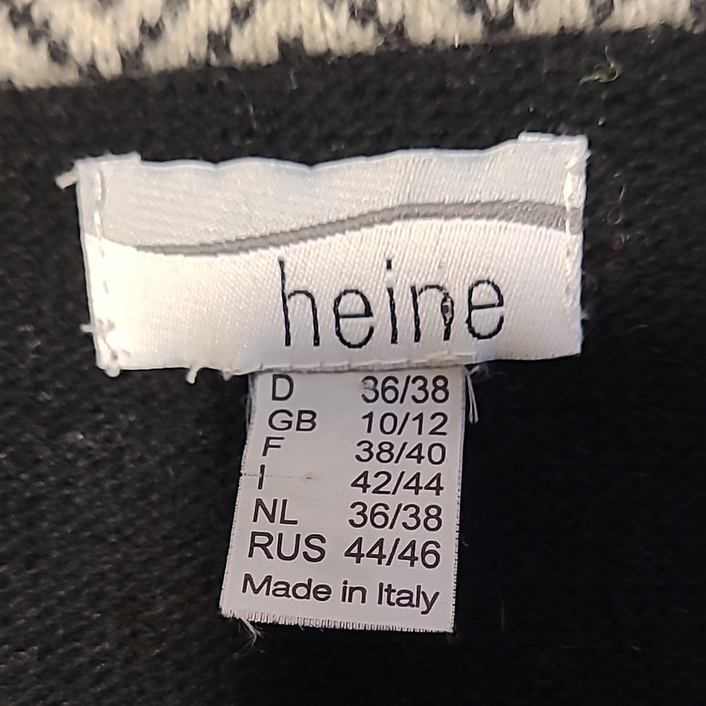 Black And White Herringbone Patterned Sweater Jac… - image 4